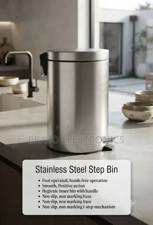  30L Stainless Steel Step Bin – Foot Pedal | Best Price in Addis!