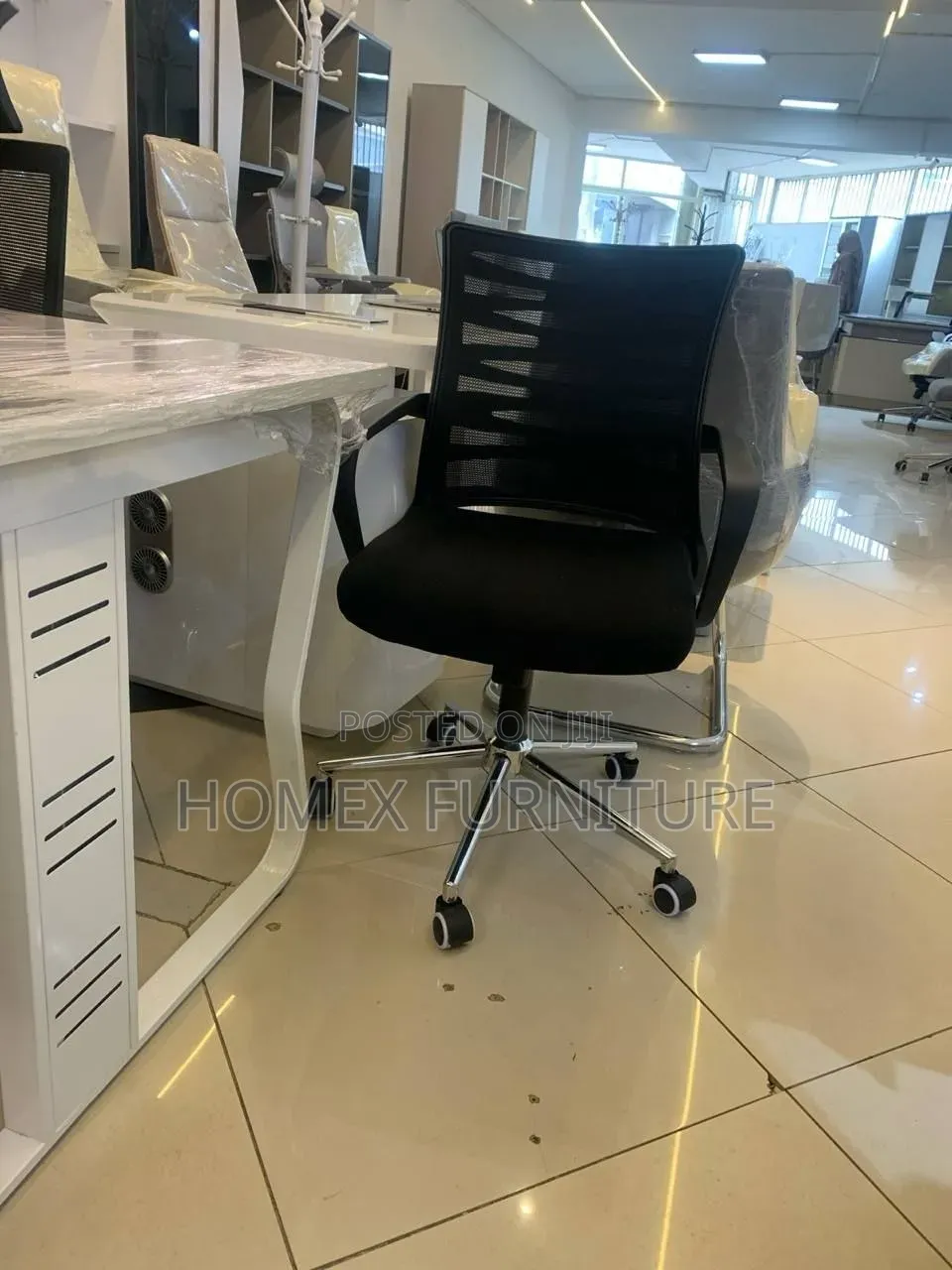 Secretarial Office Chair With Wheels