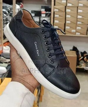 Calvin Klein Leather Premium Master Quality Flat Shoes for Man's