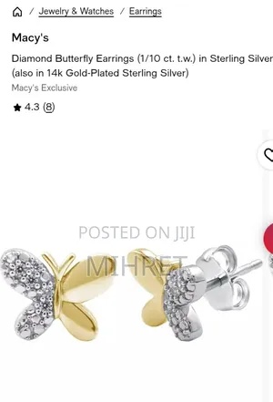 Dimond Butterfly Earings