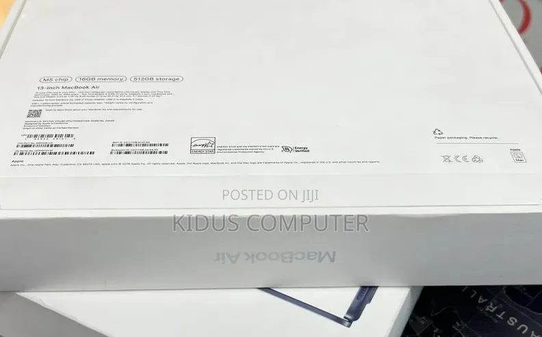 New Laptop Apple MacBook Air 2026 M5 16GB Apple M3 SSD 512GB