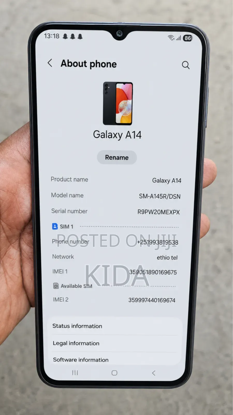 New Samsung Galaxy A14 64 GB Black