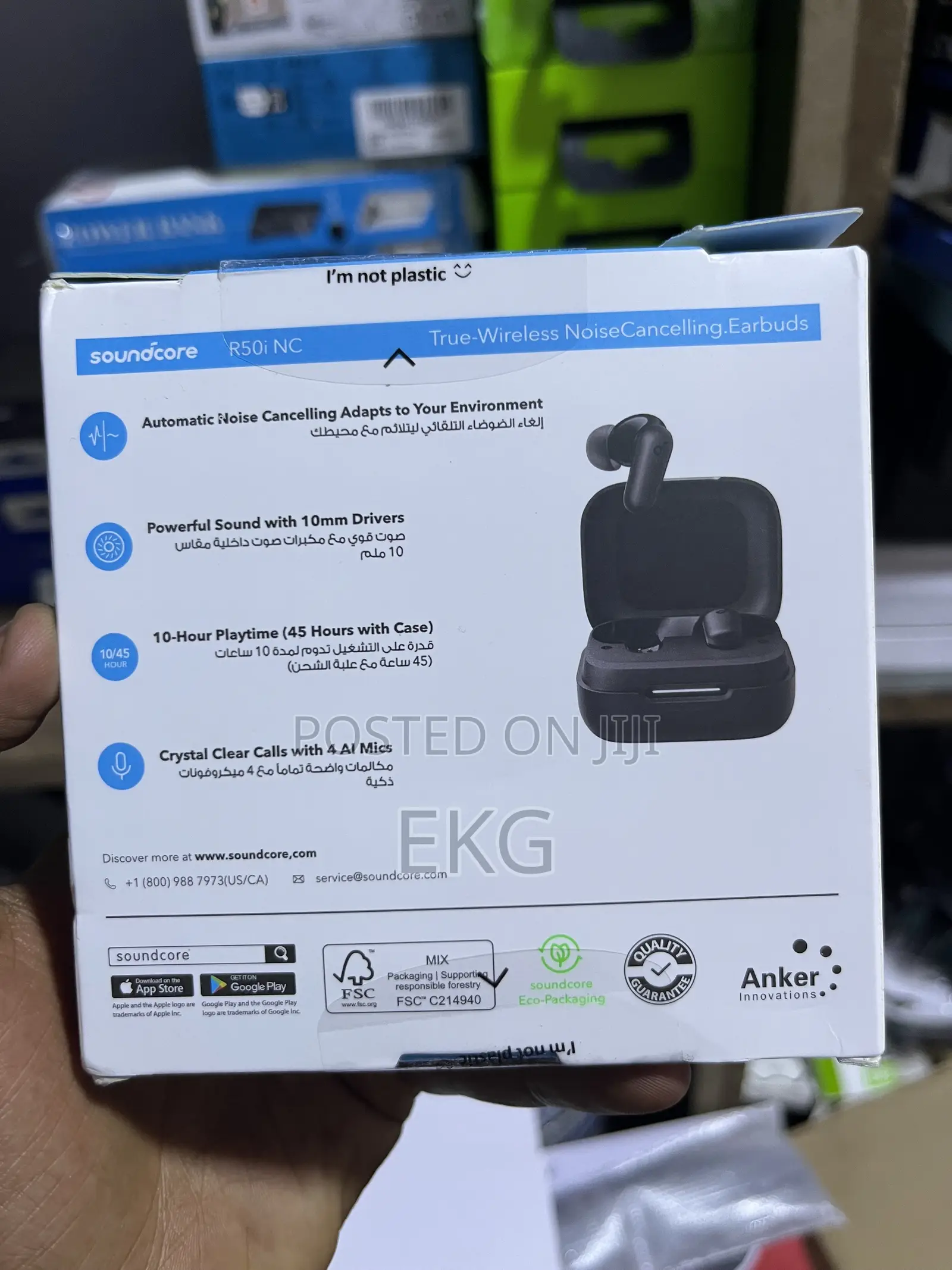 Anker Soundcore R50i NC Wireless AirPod - ኦሪጅናል የጆሮ ማዳመጫ