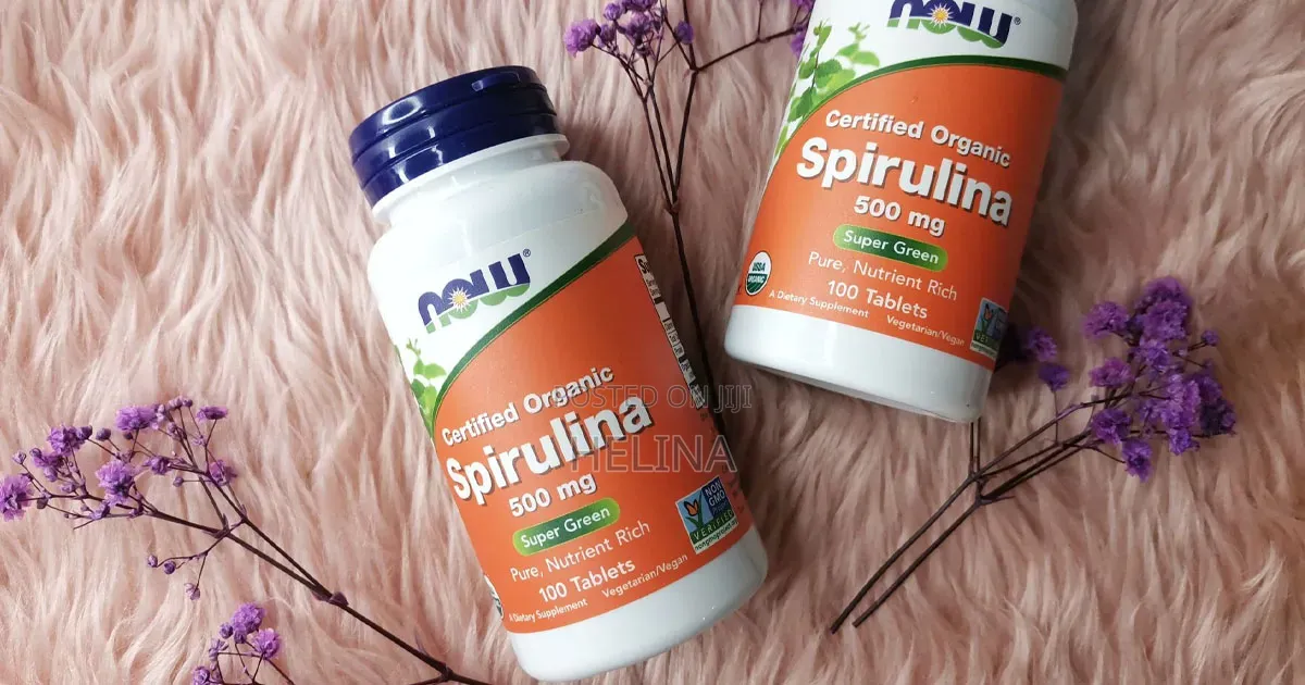 Pure,Nutrient Rich Certified Organic Spirulina 500mg 100 Tablets