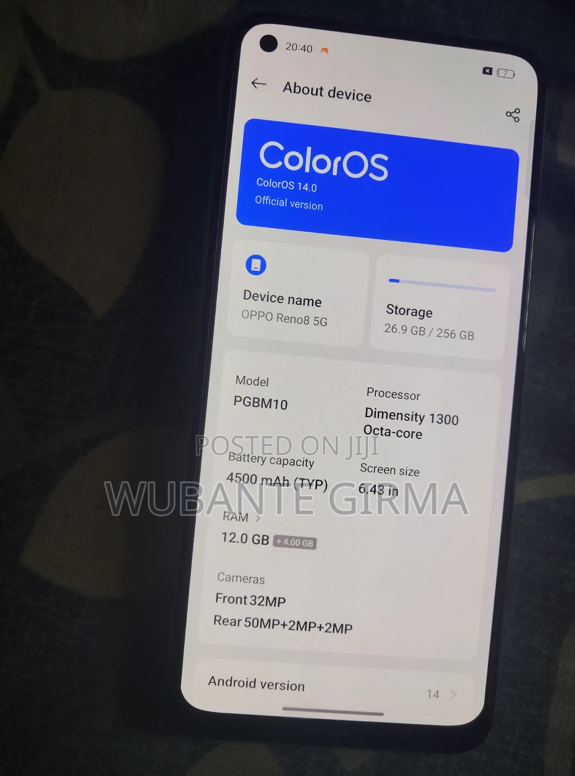 Oppo Reno8 5G 256 GB Gray