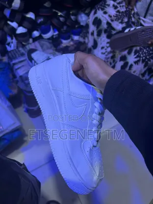 White Nike Air Force 1 Style Sneakers