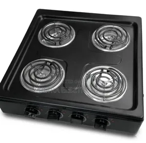 Kumtel 4-Burner Electric Hotplate Stove in Black.