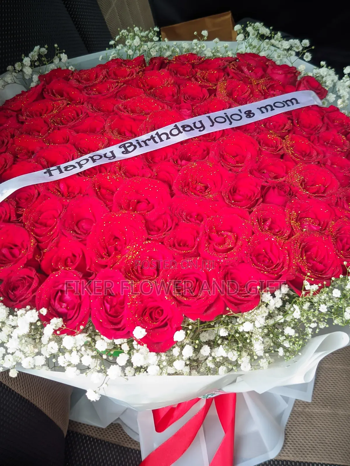 Gift for Her Teddy Bear With Flower Bouquet