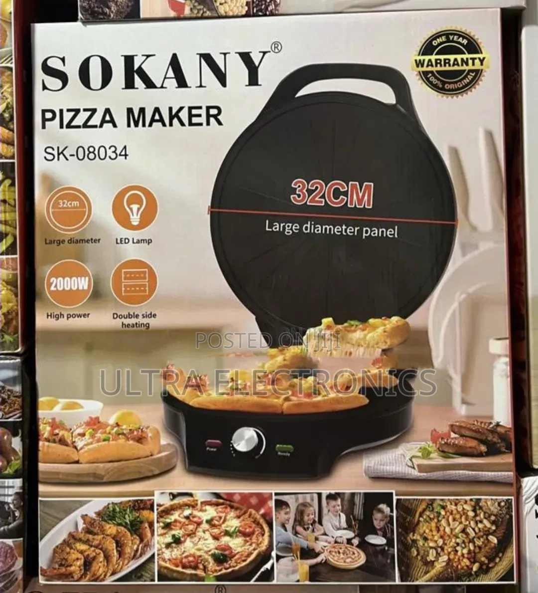 Sokany 32cm Electric Pizza Maker – Sk-08034 Bring Homemade Pizza