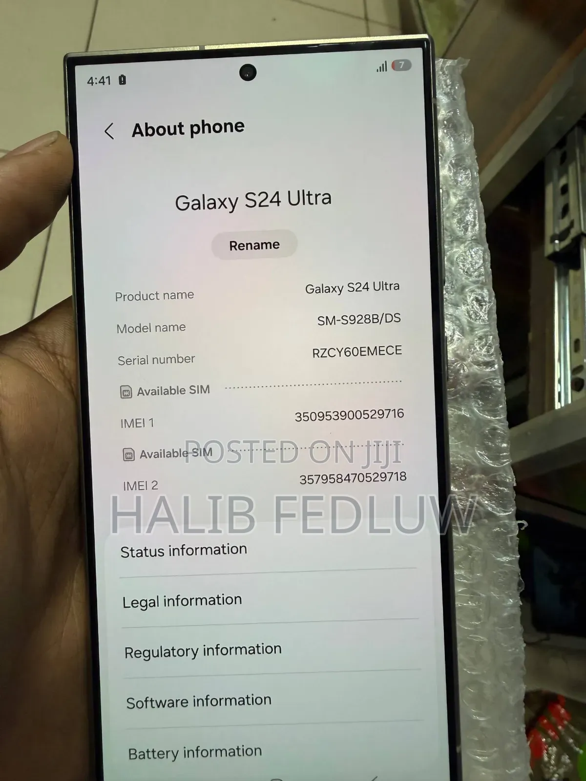 New Samsung Galaxy S24 Ultra 256 GB Silver