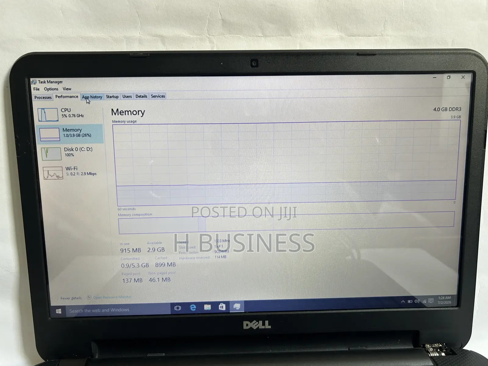Laptop Dell 4GB Intel Celeron HDD 500GB