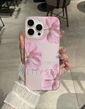 Pink Flower Elements Fashion 1pc Pink Sakura Floral Print Phone Case