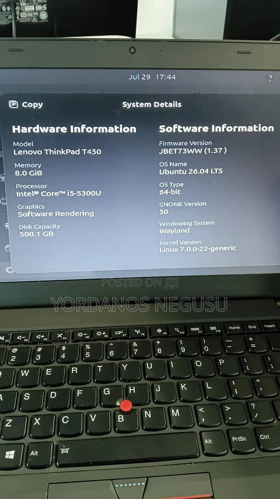 Laptop Lenovo ThinkPad T450 8GB Intel Core i5 HDD 500GB