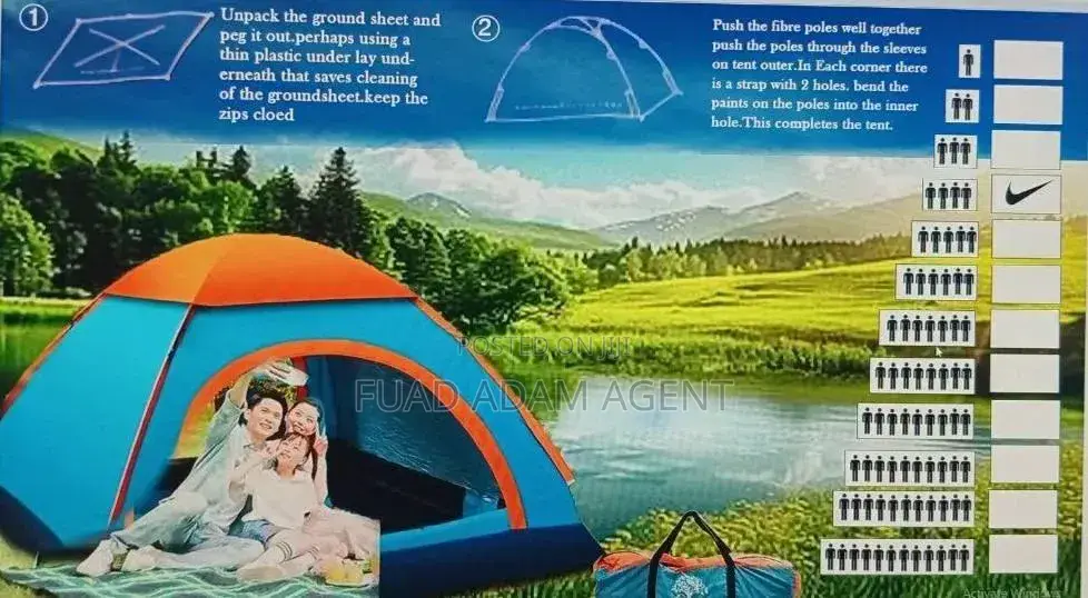Waterproof Camping Tent (4–6 Person)