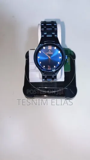 Fitron Elegant Blue Dial Stainless Steel Men's Watch – Brand New