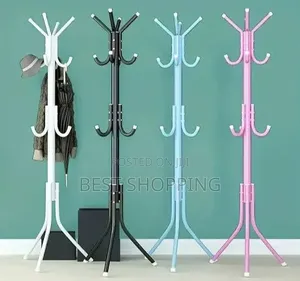 Standing Coat, Jacket, Tie, and Hat Hanger የኮት መስቀያ