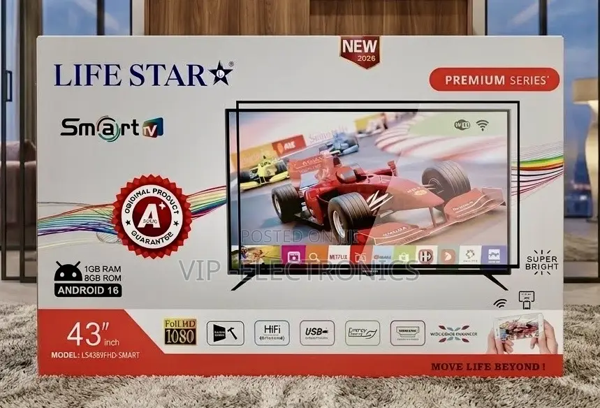 Life Star 43 Inch TV Full HD Smart SMAR – Android 16.0