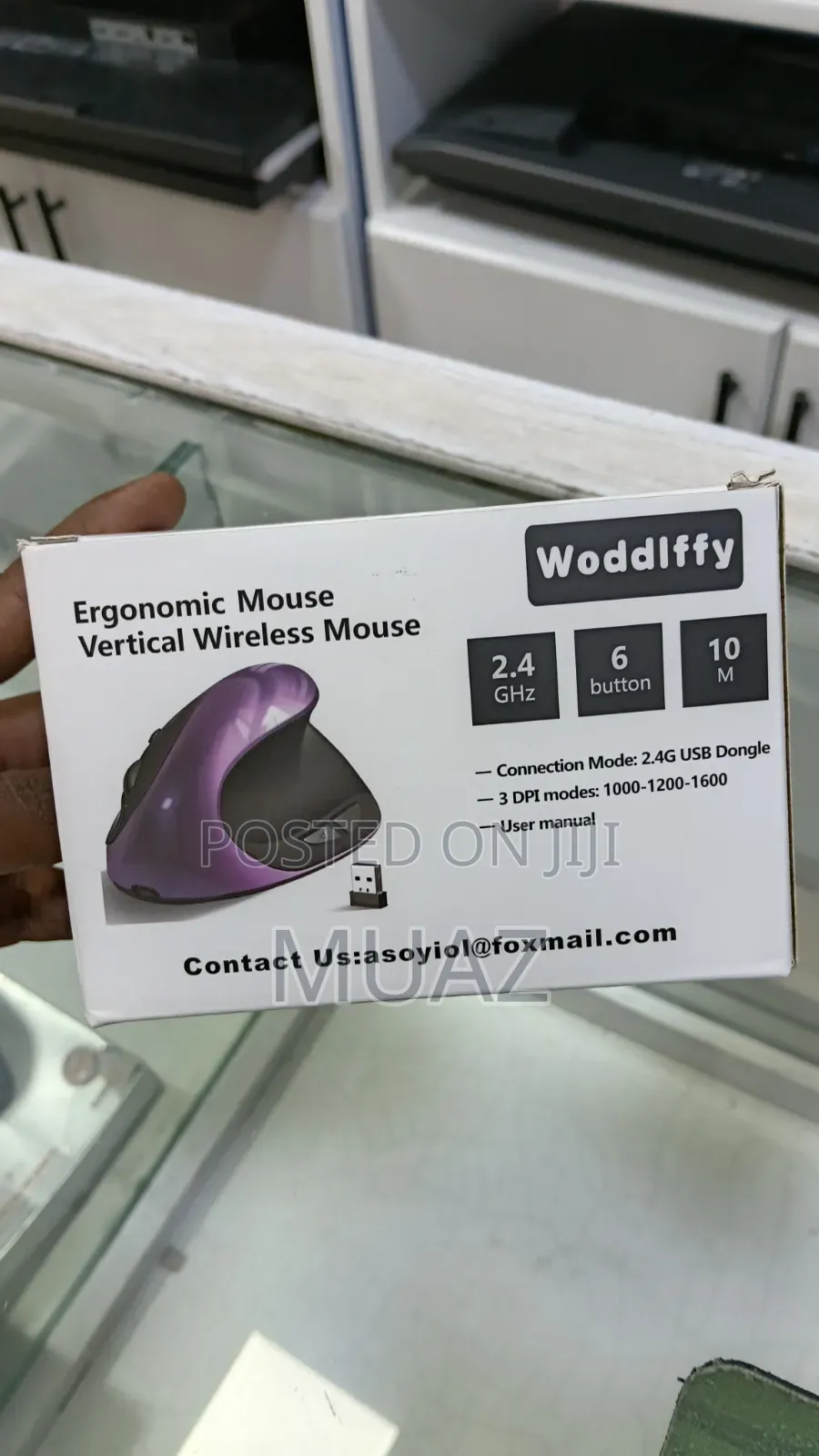 Woddlffy Ergonomic Vertical Wireless Mouse