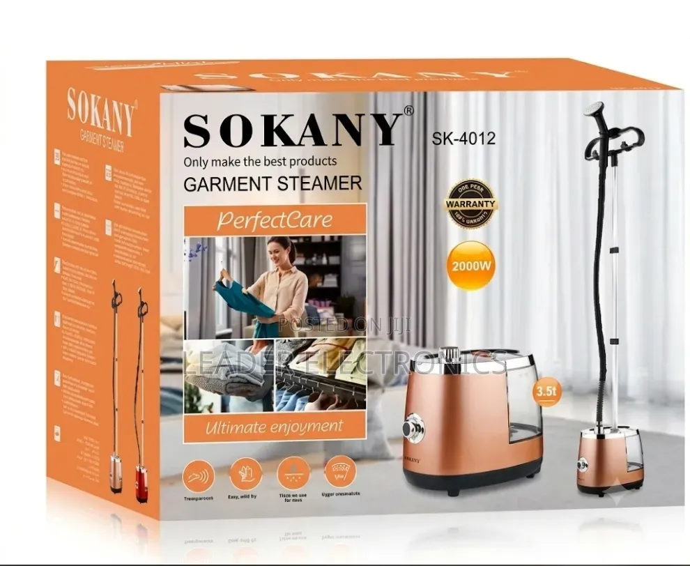 Sokany Garment Steamer 2000W 3.5L – Powerful Steam, Fast Wrinkle