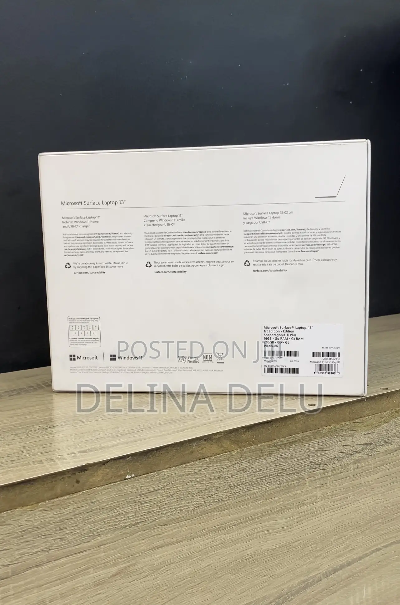 New Laptop Microsoft 16GB SSHD (Hybrid) 256GB