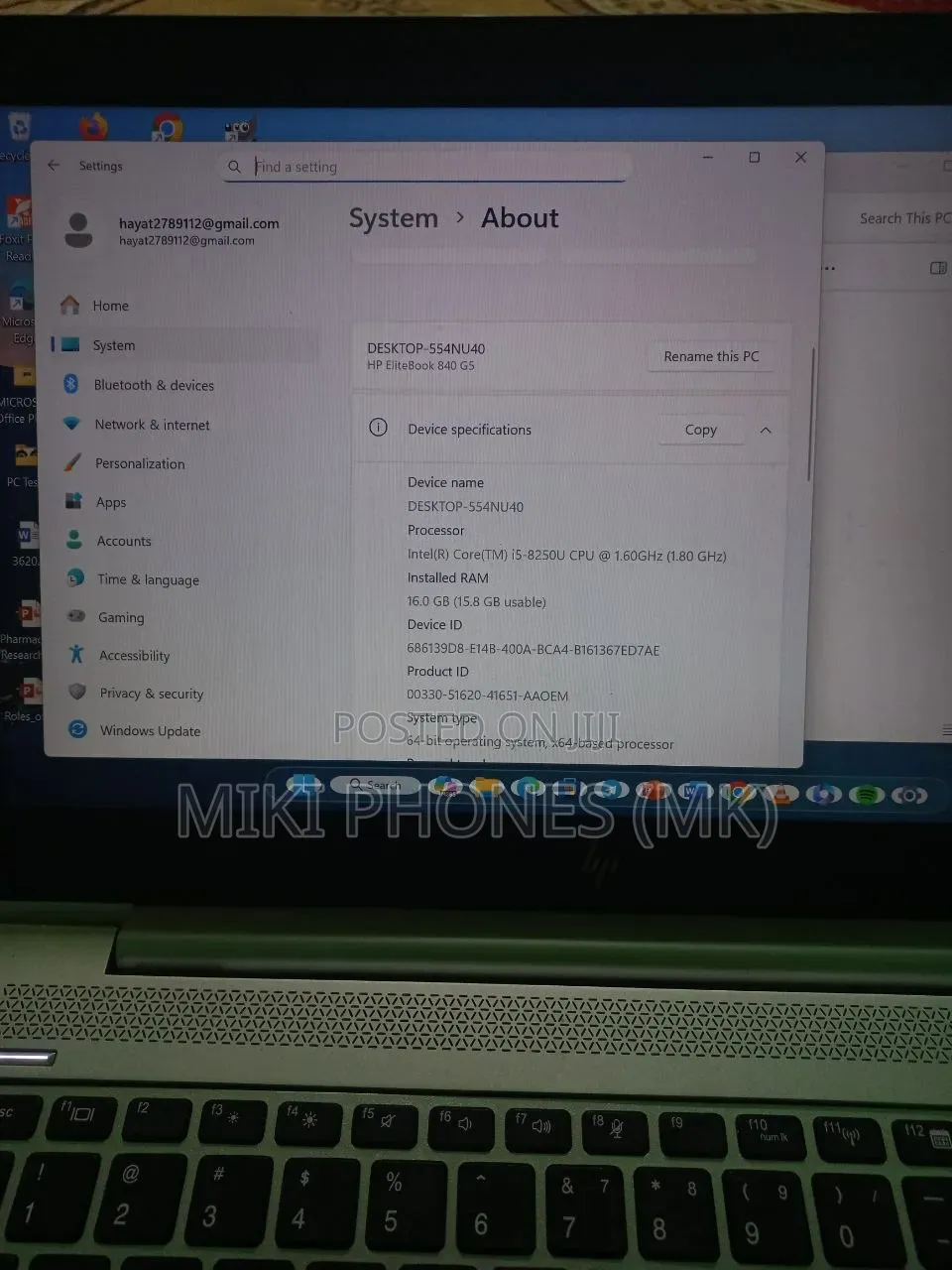 Laptop HP EliteBook 840 16GB Intel Core i5 SSD 512GB