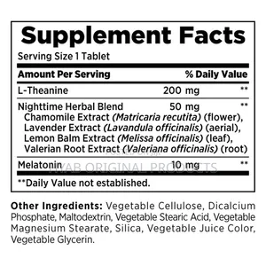 Nature's Bounty Sleep3 Melatonin 10 Mg. L Theanine -200mg.