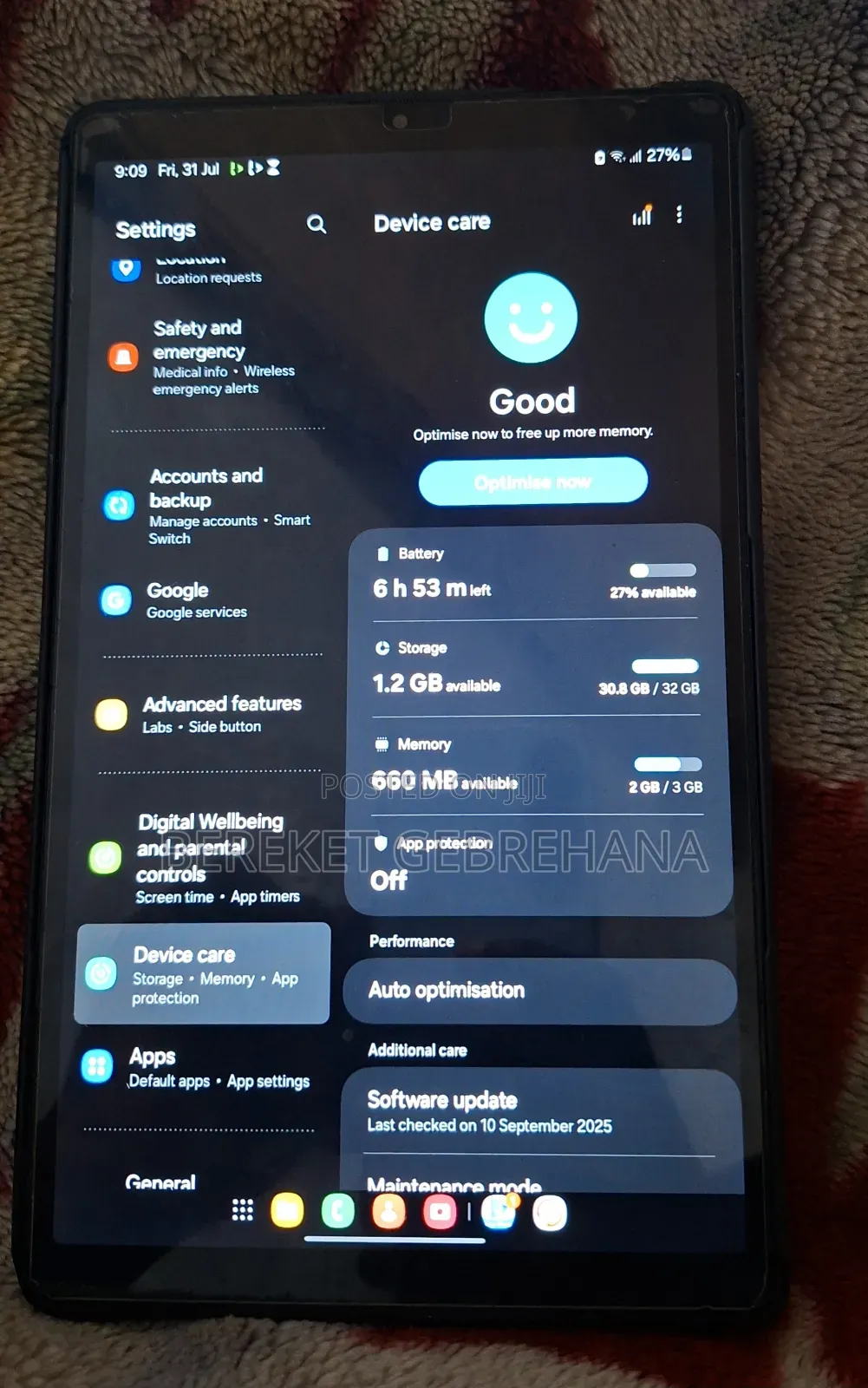 Samsung Galaxy Tab A7 Lite 32 GB Gray