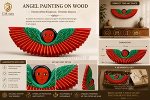 Ethiopian Angel Painting on Wood