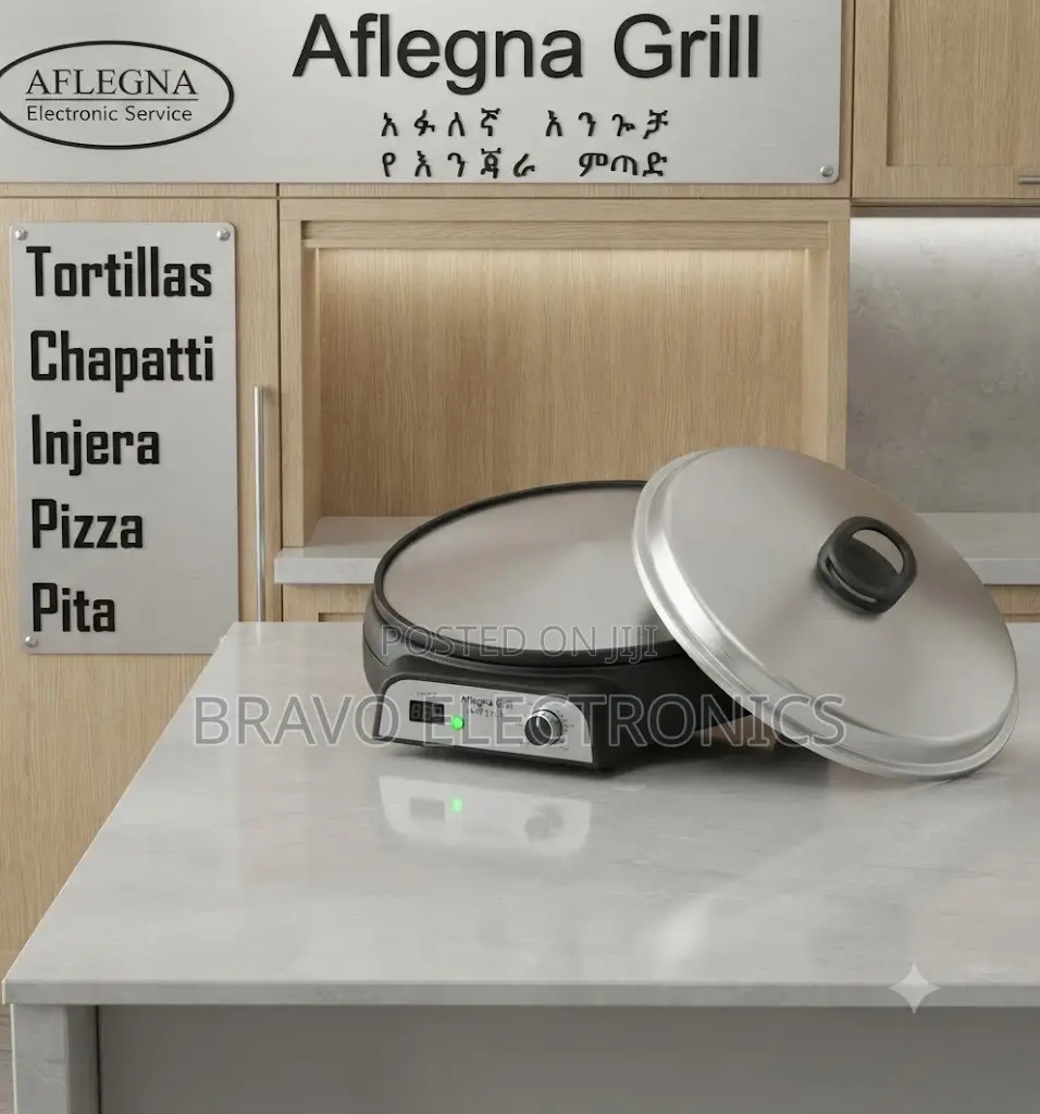  Aflegna Electric Grill | Injera Mitad | Multi-Purpose Cooking