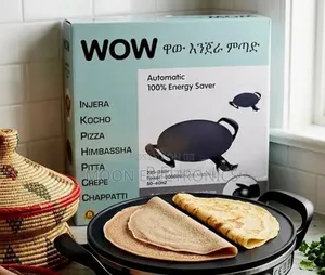 Limited Stock! WOW Electric Injera Mitad 46cm WOW Grill Multipurpose