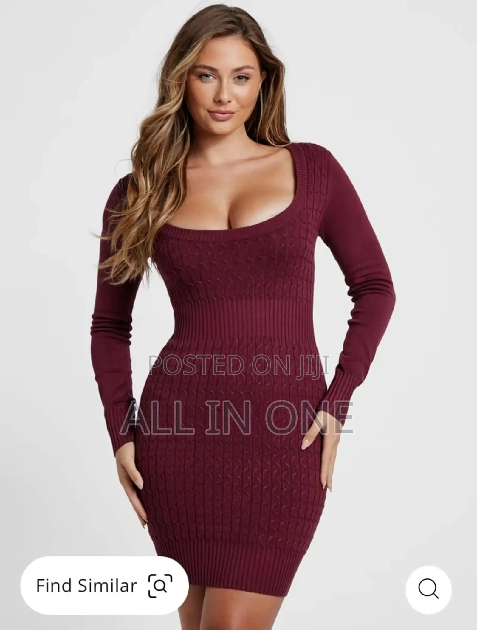 Burgundy Sweater Dress