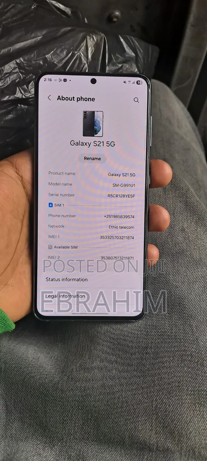 Samsung Galaxy S21 5G 128 GB Black
