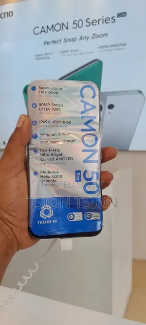 New Tecno Camon 50 Pro 256 GB Black