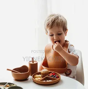 Silicone የህፃናት የመመገቢያ ስብስብ