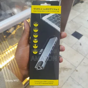 Type-C to HDTV 8-in-1 Hub – RJ45, SD/TF, USB 3.0, PD