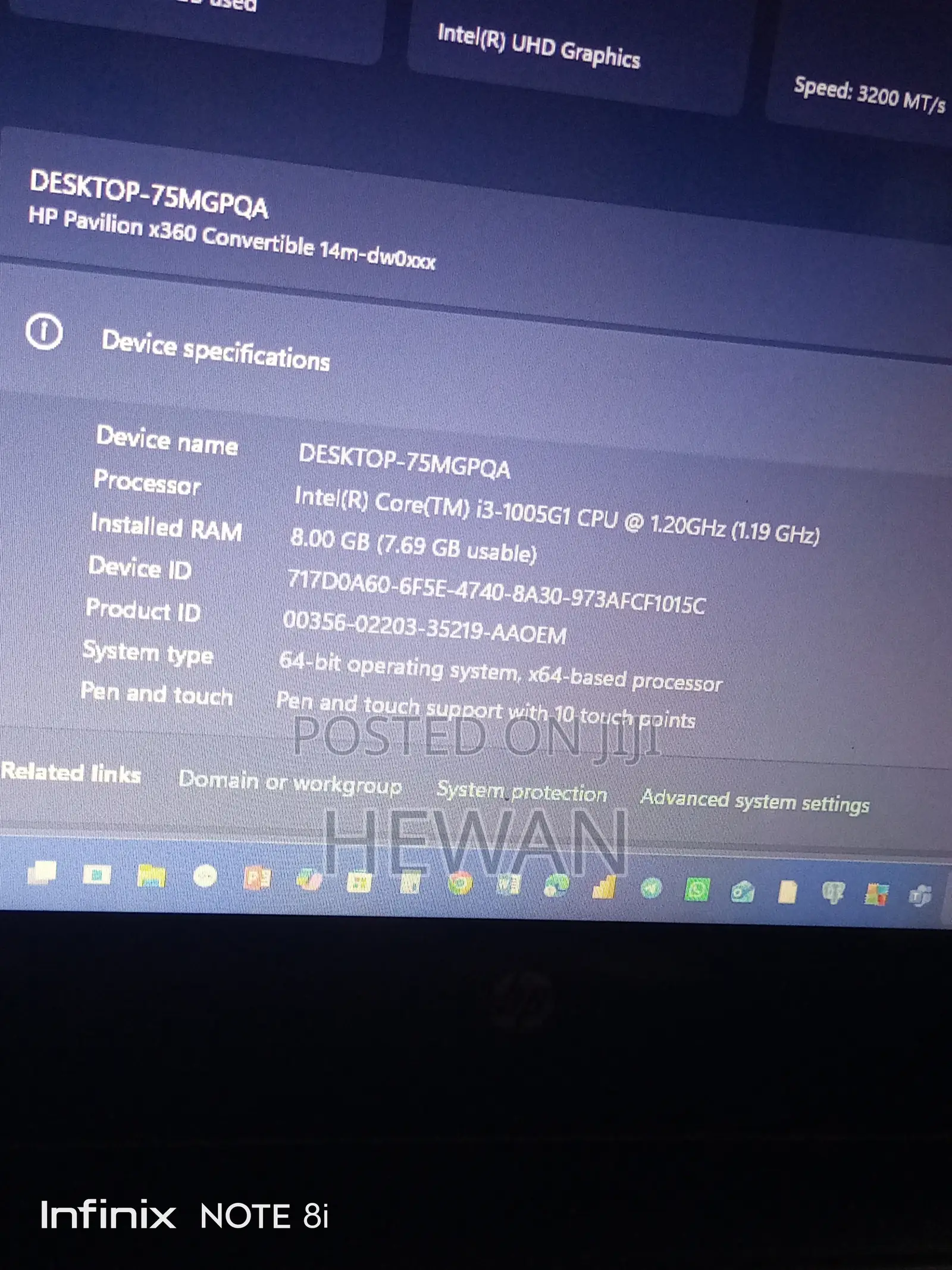 Laptop HP Pavilion x360 8GB Intel Core i3 SSD 128GB