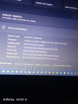 Laptop HP Pavilion x360 8GB Intel Core i3 SSD 128GB