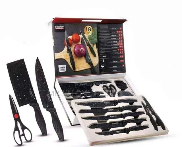 ኳሊቲ 18pcs ስል ቢላወች Zepter Quality Knife Set/ Free Delivery