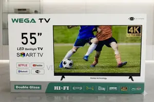 WEGA 55 Inch TV Ultra HD Smart LED TV – Netflix YouTube, Bluetooth