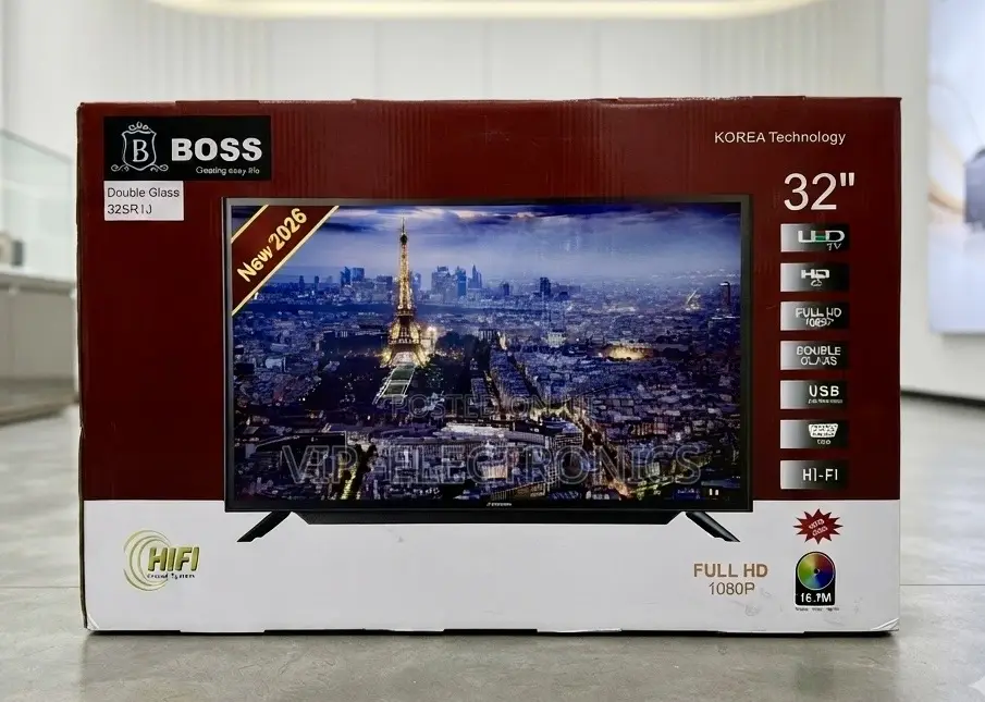 BOSS 32 Inch TV Double Glass Full HD 1080P LED TV (Korea Technology