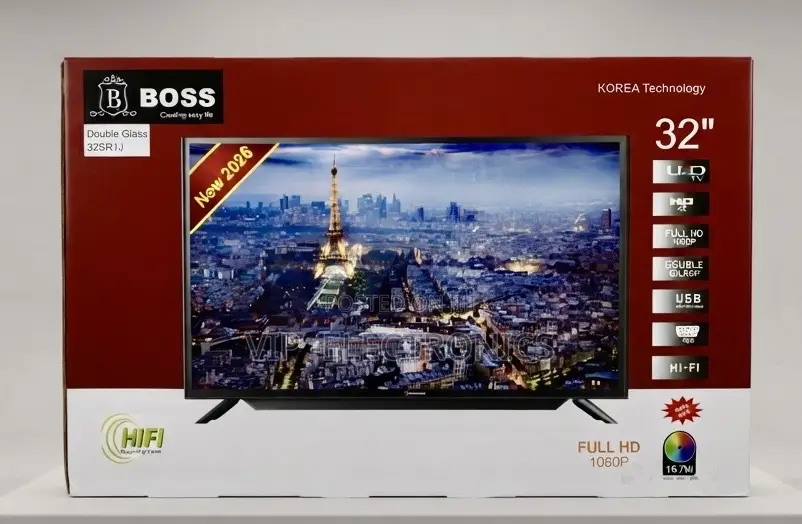 BOSS 32 Inch TV Double Glass Full HD 1080P LED TV (Korea Technology