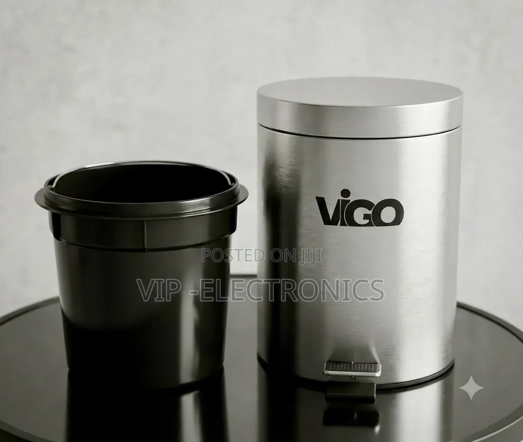 VIGO Stainless Steel Step Trash Can With Removable Inner Bucket
