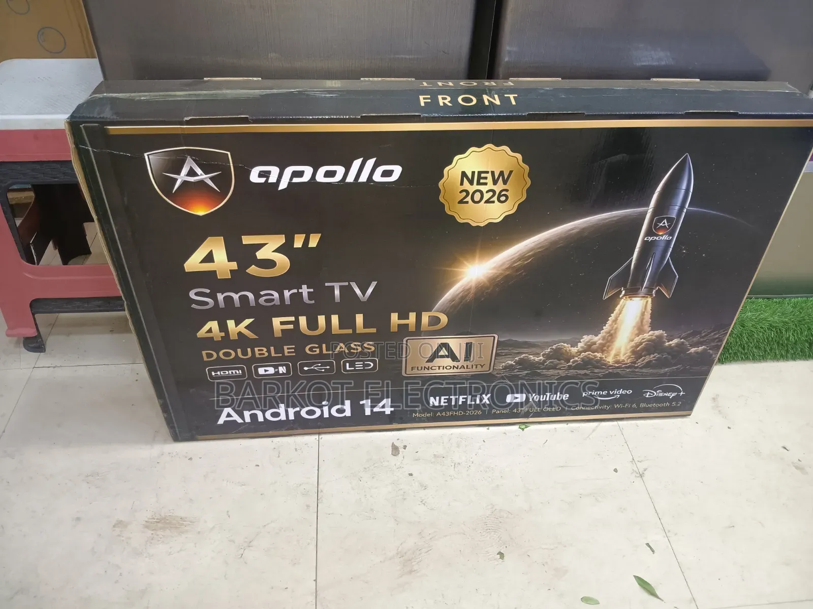 Apollo 43 Inch Smart TV Full Hd TV Doubel Gelass Scereen Andraid