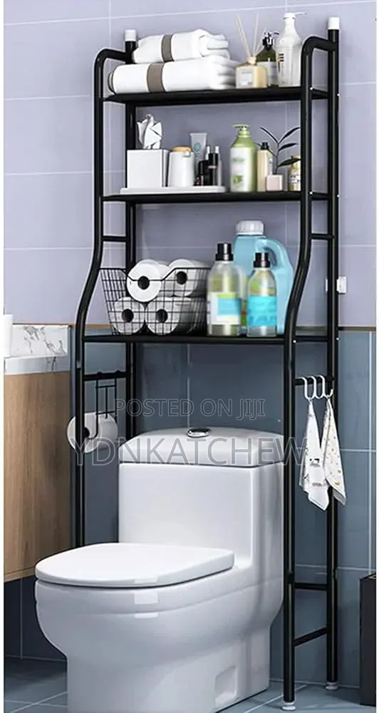 4-Tier Over-the-Toilet Bathroom Storage Rack - White