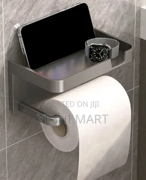 Bathroom Storage Rack, ABS Plastic Wall-Mounted Toilet Paper Holder