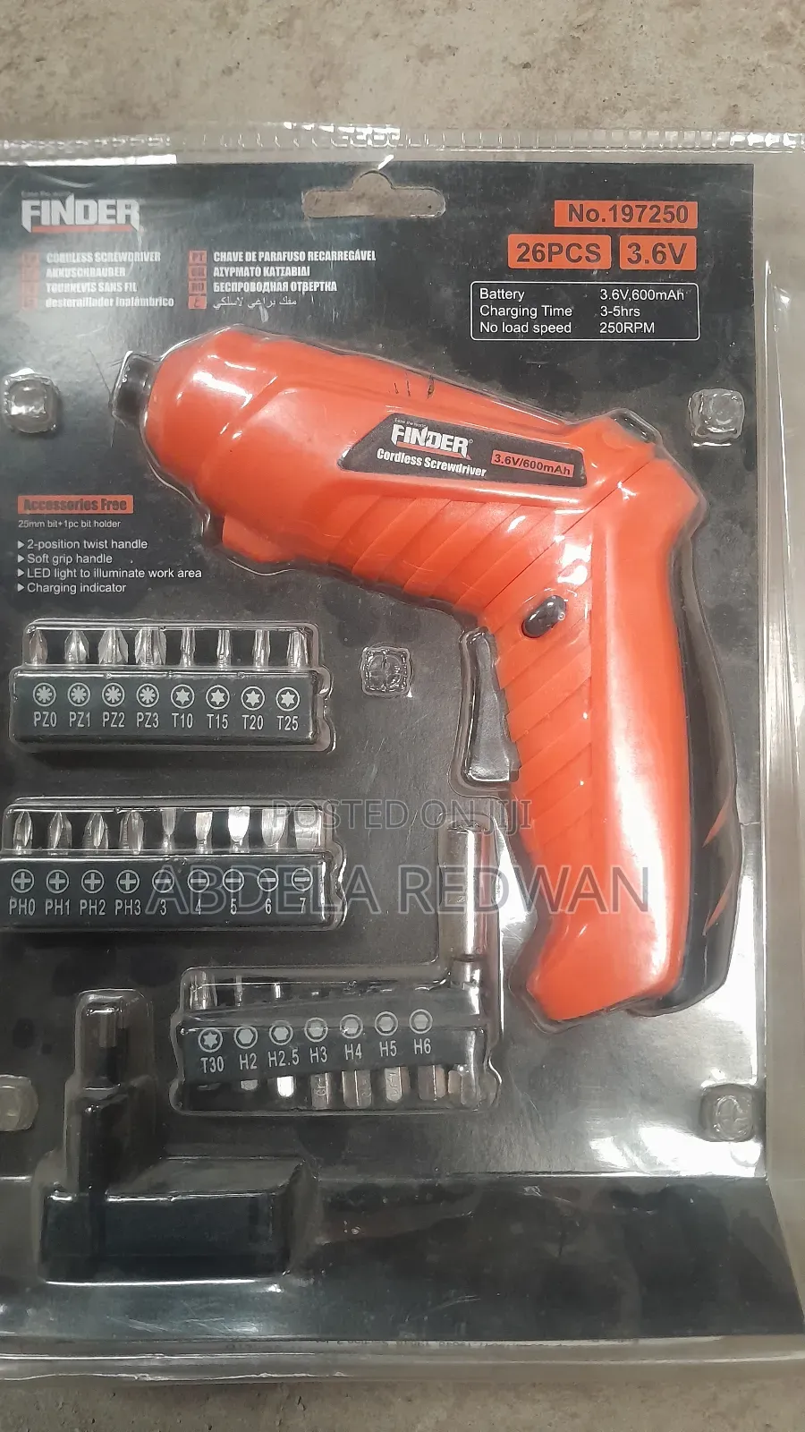 Cordless Electric Screwdriver Set 26pcs