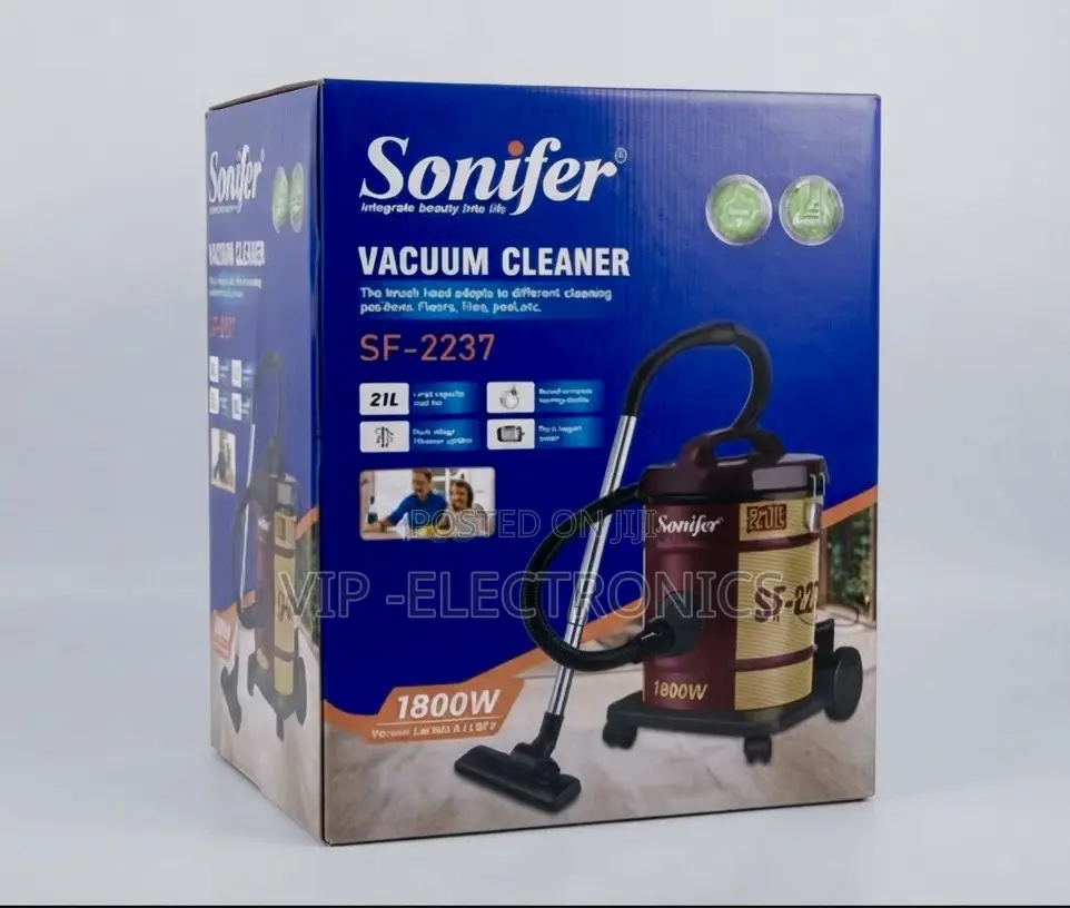 Sonifer Vacuum Cleaner – 1800W, 21L Heavy-Duty Wet Dry Vacuum Cleaner