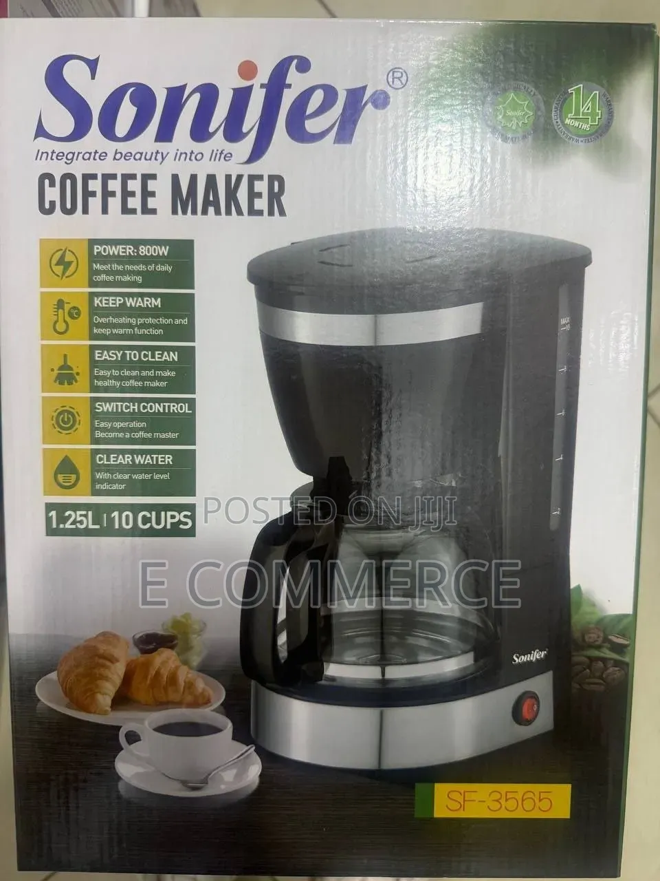 Sonifer 1.25l/ 12 Cups Automatic Drip Coffee Maker