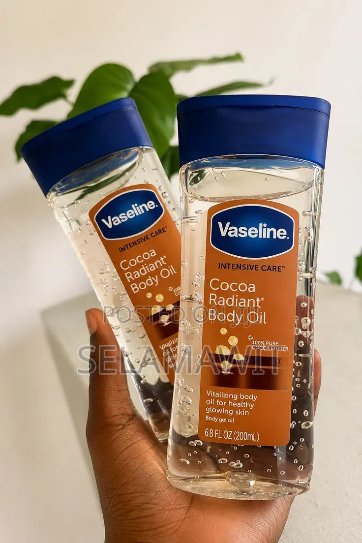 Vaseline Intensive Care Cocoa Radiant Body Gel Oil.
