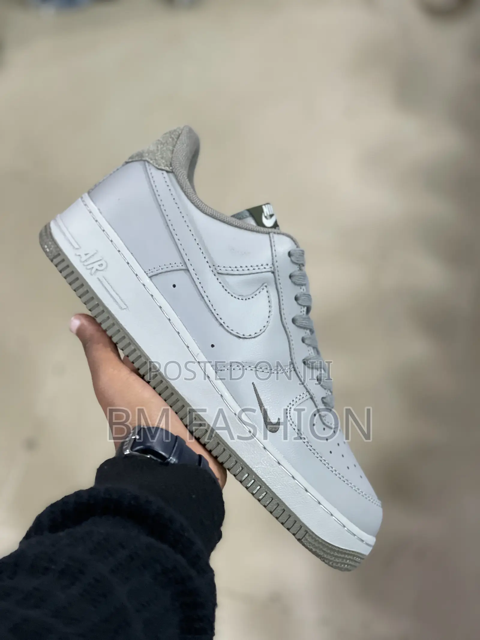 Air Force 1 Custom Light Gray Sneakers